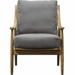 Mid Century Armchair Vintage Danish Fabric Chair - Image 4