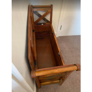Rustic Storage Bench Monks Hall Window Seat - Image 4