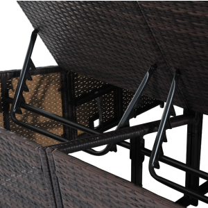 Rattan Day Bed Large Garden Patio Sun Lounger 2 Seater Double Wicker Furniture - Image 4