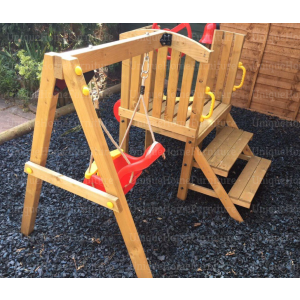 Wooden Toddler Playground Outdoor Swing Set - Image 3