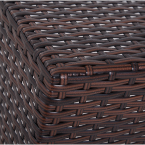 Wicker Coffee Tables Rattan Garden Furniture Side End Bistro Table Set 3 - Image 4