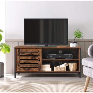Small TV Stand Industrial Rustic Metal Media Cabinet Vintage Retro Style Shelf Unit - Image 3