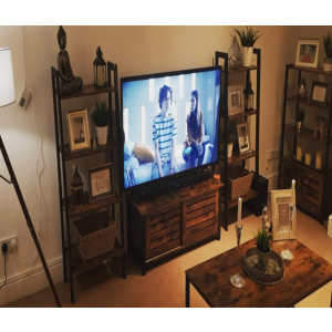 Industrial TV Stand Rustic Media Cabinet Unit - Image 4