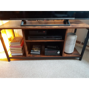 Rustic TV Stand Vintage Industrial Cabinet Media Entertainment Unit Storage Room - Image 3