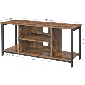 Rustic TV Stand Vintage Industrial Cabinet Media Entertainment Unit Storage Room - Image 5