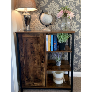 Industrial Side Cabinet Rustic Metal Sideboard - Image 2