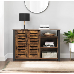 Industrial Storage Sideboard Vintage Console Table Hallway Rustic Metal Cabinet