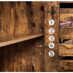 Industrial Storage Sideboard Vintage Console Table Hallway Rustic Metal Cabinet - Image 4