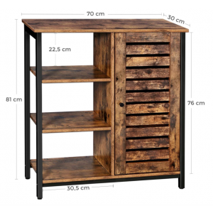Industrial Side Cabinet Small Rustic Metal Cupboard - Image 5