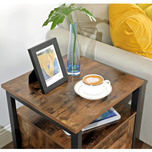 Rustic Bedside Table Industrial Side Cabinet Unit - Image 4