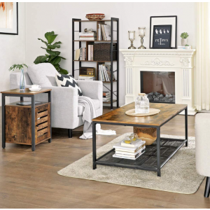 Rustic Bedside Table Industrial Side Cabinet Unit - Image 6