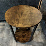 Industrial Side Table Vintage Round Sofa End Furniture Rustic Metal Coffee Plant Stand