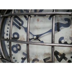 Industrial Wall Clock Rustic Metal Round Decor - Image 2