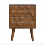 Nordic Bedside Table Mid Century Cabinet Scandinavian Rustic Solid Wood Unit