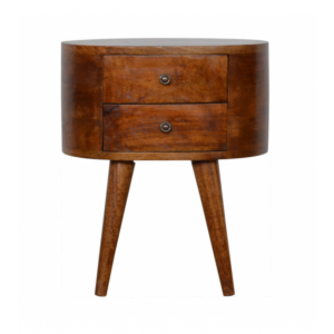 Nordic Bedside Table Mid Century Cabinet Scandinavian Solid Wood Unit - Image 3