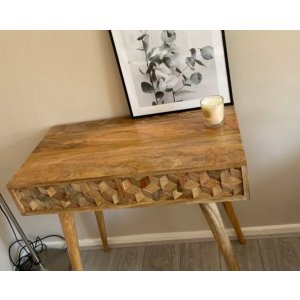 Vintage Console Table Mid Century Computer Desk Scandinavian Writing Unit - Image 3