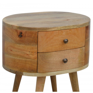 Scandinavian Bedside Table Nordic Cabinet Vintage Retro Unit Solid Wood Stand - Image 3
