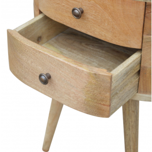 Scandinavian Bedside Table Nordic Cabinet Vintage Retro Unit Solid Wood Stand - Image 4