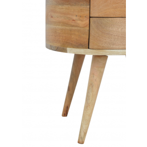 Scandinavian Bedside Table Nordic Cabinet Vintage Retro Unit Solid Wood Stand - Image 6