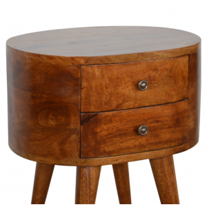 Nordic Bedside Table Mid Century Cabinet Scandinavian Solid Wood Unit - Image 4