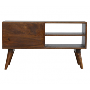 Mid Century TV Stand Vintage Media Cabinet Scandinavian Nordic Solid Wood Unit - Image 4