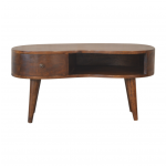Mid Century Coffee Table Nordic Solid Wood Storage Scandinavian Drawer Unit