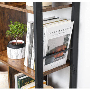 Large Industrial Bookcase Vintage Storage Unit Rustic Metal Cabinet Tall Display - Image 4
