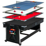 Folding Multi Games Table Professional Pool Air Hockey Tennis Large Full Size 3