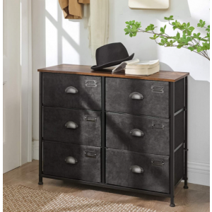 Industrial Chest Drawers Rustic Metal Furniture Vintage Storage Side Cabinet - Image 9