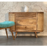Scandinavian Chest Drawers Nordic Woven Rattan Sideboard Large Mid Century Side Cabinet