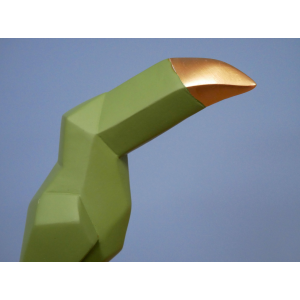 Resin Toucan Ornament Retro Parrot Statue Resin Green Home Decor Animal Table Sculpture - Image 2