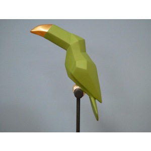 Resin Toucan Ornament Retro Parrot Statue Resin Green Home Decor Animal Table Sculpture - Image 3