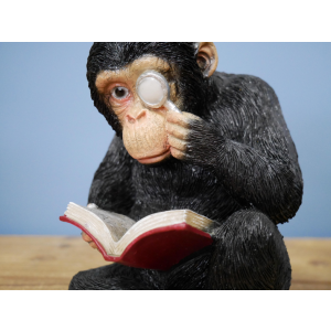 Monkey Book Ends Retro Office Organiser Resin Animal Desk Top Stationery Bookend - Image 3