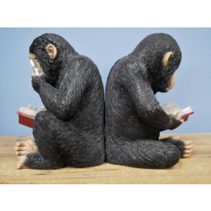 Monkey Book Ends Retro Office Organiser Resin Animal Desk Top Stationery Bookend - Image 4