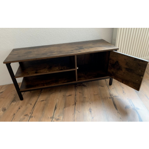 Industrial TV Stand Small Rustic Cabinet Shelf Unit Vintage Retro Media Furniture - Image 2