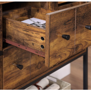 Industrial Kitchen Dresser Vintage Storage Sideboard Rustic Pantry Cabinet Unit - Image 4