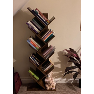 Rustic Shelving Unit Small Vintage Industrial Bookcase Display Storage Cabinet Unit - Image 3