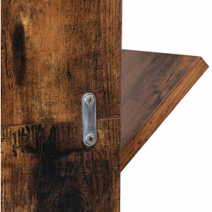 Rustic Shelving Unit Small Vintage Industrial Bookcase Display Storage Cabinet Unit - Image 5