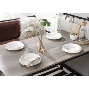 Industrial Dining Table Rustic Grey Metal Kitchen Vintage Breakfast Furniture - Image 4