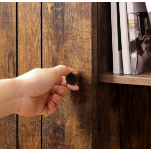 Industrial Side Cabinet Rustic Vinyl Record Storage Shelf - Image 6