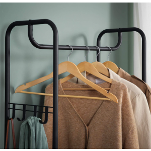 Industrial Hall Tree Metal Coat Rack Rustic Clothes Rail Tall Vintage Storage Cabinet Unit - Image 3