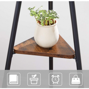 Industrial Coat Stand Rustic Metal Hanger Vintage Hallway Storage Shelf Rack - Image 4