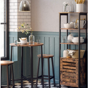 Tall Industrial Cabinet Rustic Metal Storage Bookcase Vintage Bathroom Shelving Unit - Image 2