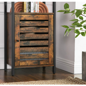 Tall Industrial Cabinet Rustic Metal Storage Bookcase Vintage Bathroom Shelving Unit - Image 4