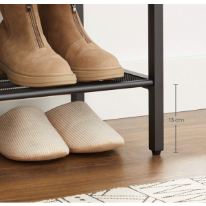 Industrial Shoe Rack Rustic Metal Tier Cabinet Shelf - Image 5