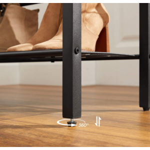Industrial Shoe Rack Rustic Metal Tier Cabinet Shelf - Image 6