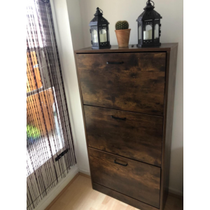 Industrial Shoe Cabinet Rustic Tall Cupboard Unit - Image 3