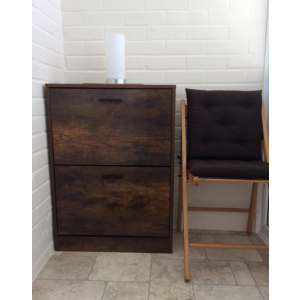 Industrial Shoe Cabinet Rustic Metal Cupboard Vintage Tall Hall Storage Shelves - Image 2