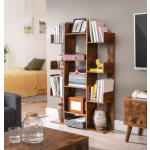Tall Rustic Bookcase Storage Display Cabinet Vintage Industrial Room Divider Shelf