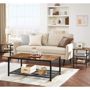 Industrial Side Table Set 2 Bedside Cabinet - Image 3